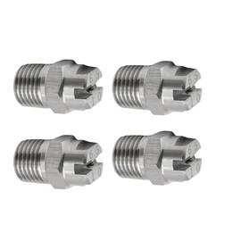 Narcilors 4 Pcs High Pressure Spray Fan Washer Nozzle Tip Stainless Steel 1/4 BSPT 65 Degree Orifice Diameter 2mm 0.08In Pressure Washer Parts