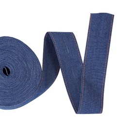 Pandahall 10.9 Yards Stitch Denim Ribbons Denim Ribbon Fabric 1.57 Inch Wide Denim Strips for Crafts Headband Apparel Jeans Bows and Sewing Decorations