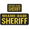 MIAMI-DADE SHERIFF EMBROIDERY PATCH 3X8 AND 2X4 VELCR@ ON BACK