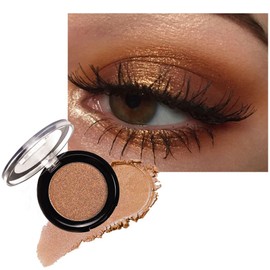 Monochrome Powder Eyeshadow Palette Makeup,Dark Brown High Pigment Natural Neutral Single Shimmer Eye Shadow for Older Women,Buildable Sparkly Eye Finish,Long Lasting Naturing-Looking,Cruelty-free