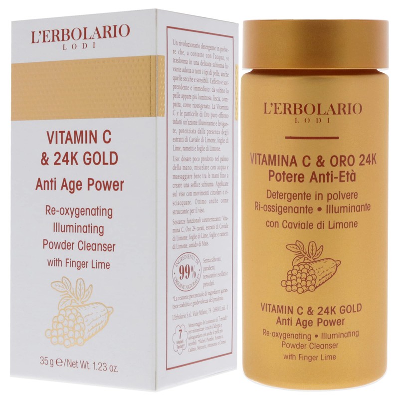 L'Erbolario Vitamin C & 24K Gold Anti-Ageing Enzyme Facial Cleansing
