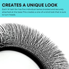 LAREALSH W Shape Eyelash Extension 5D Premade Volume Fans 0.07 C D Cluster W Fans Lashes 9-15mm W Lashes Easy Application Matte Black Volume Premade False Eyelashes(5D W 0.07 D, 11mm)