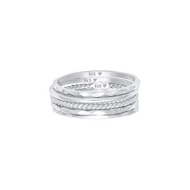Elli Women's Ring Stacking Minimal Trend Blogger Basic in 925 Sterling Silver, 54, Sterling Silver, None