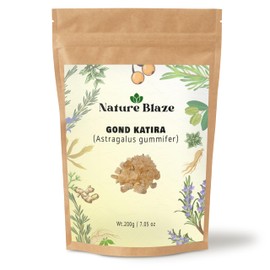 Nature Blaze Natural Gond Katira Whole | Edible Tragacanth Gum | Traditional Kitchen Ingredient 200Gram/7.0 Ounce