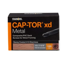 Starborn Cap-TOR xd Warm Gray #10 X 1-5/8" Screws for Metal Framing - 100 Count