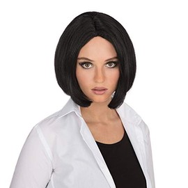 Bristol Novelty BW652 Centre Parting Black Wig | for Women, One Size