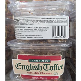 Trader Joe English Toffee with Milk Chocolate 8oz 227g (Two Tubs)