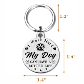 Fetiger Dog Dad Gifts for Men, Dog Lover Gifts Keyring, Puppy Owner Gifts for Men, Best Dog Dad Ever Keychain