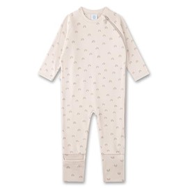 Sanetta Baby Romper Beige Rainbow Practical and Comfortable Unisex Romper Made of Organic Cotton Baby Jumpsuit, beige