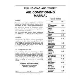 1966 Pontiac Air Conditioning Service Manual