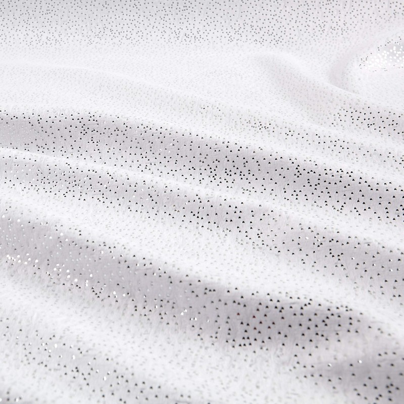 Shannon Fabrics Minky Cuddle Sparkle Glitter Snow/Silver Fabric Fabric by