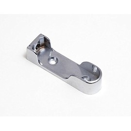 2 x Chrome Plated Metal Oval Cabinet Sockets 65mm Long for 16mm Bar