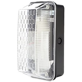Powermaster S6354 Rectangular Bulkhead Light, 100 W, Black