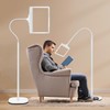 5X Rechargeable Floor Magnifying Glass with Light and Stand,43 LED