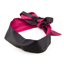2Pcs Satin Eye Mask Sleep Mask, Adjustable Blindfold Soft Satin Eye Covers Valentine's Day Gifts for Women for Travel, Nap, Meditation,157cm/62inch (Black Red)