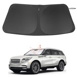 Windshield Sun Shade Custom Fit for 2020-2024 2025 Lincoln Aviator Accessories Foldable Sunshade Sun Blocker Protect Car from Sun Rays & Heat Damage Keep Car Cooler