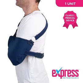 Arm Sling | Lightweight Envelope Sling with Padded Neck Strap & Thumb Loop | Left/Right, Adjustable | For Shoulder/Arm Injuries, Fractures, Sprains & Dislocations (Size XL)