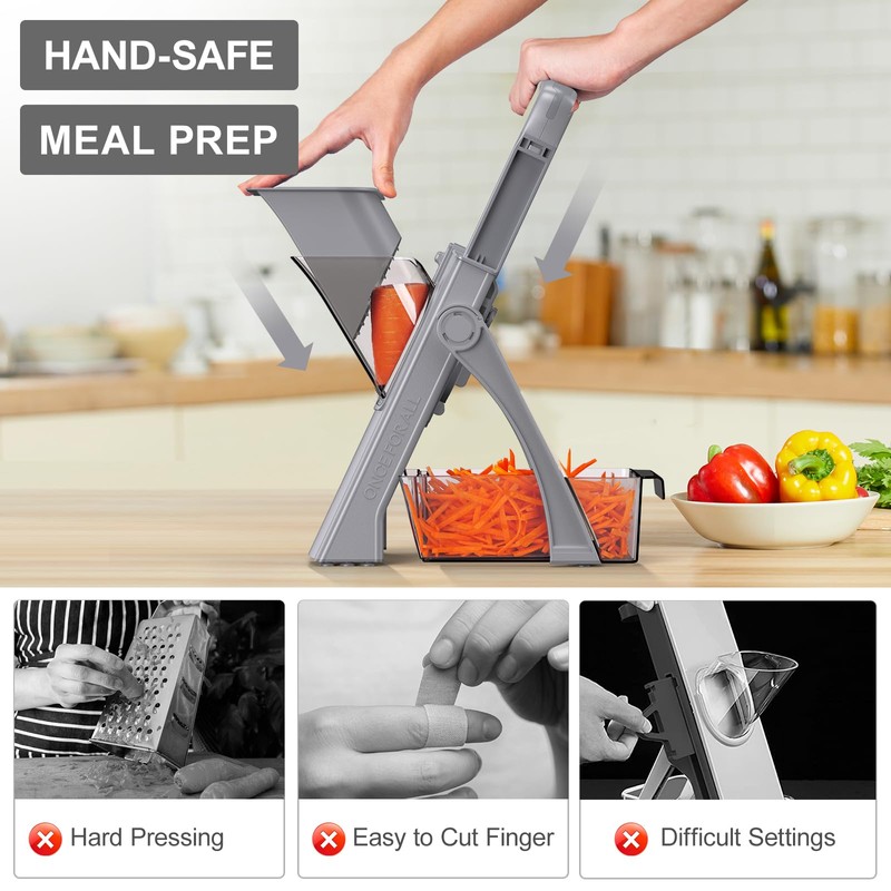 ZTQCSQ [All in 1] Upgraded Version Safe Mandoline Slicer for