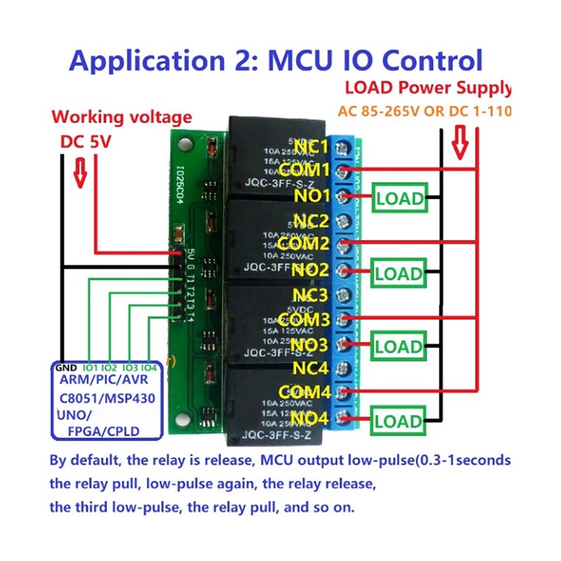 4 Channel 5V Flip Flop Latch Relay Bistable Self locking