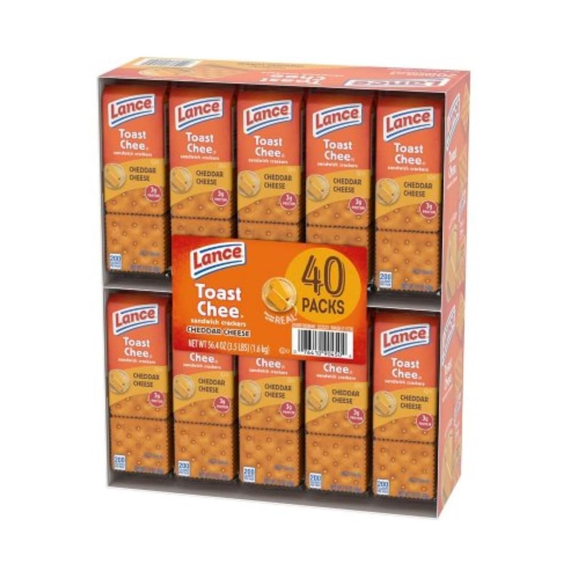 Lance ToastChee Cheddar Cheese (1.41 oz., 40 ct.) (2 packs