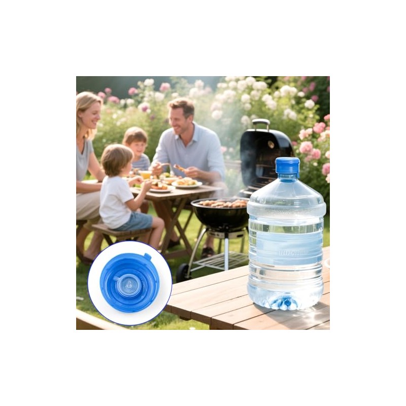 Jucoan 100 Pack Water Bottle Caps, 55mm 3&5 Gallon Non