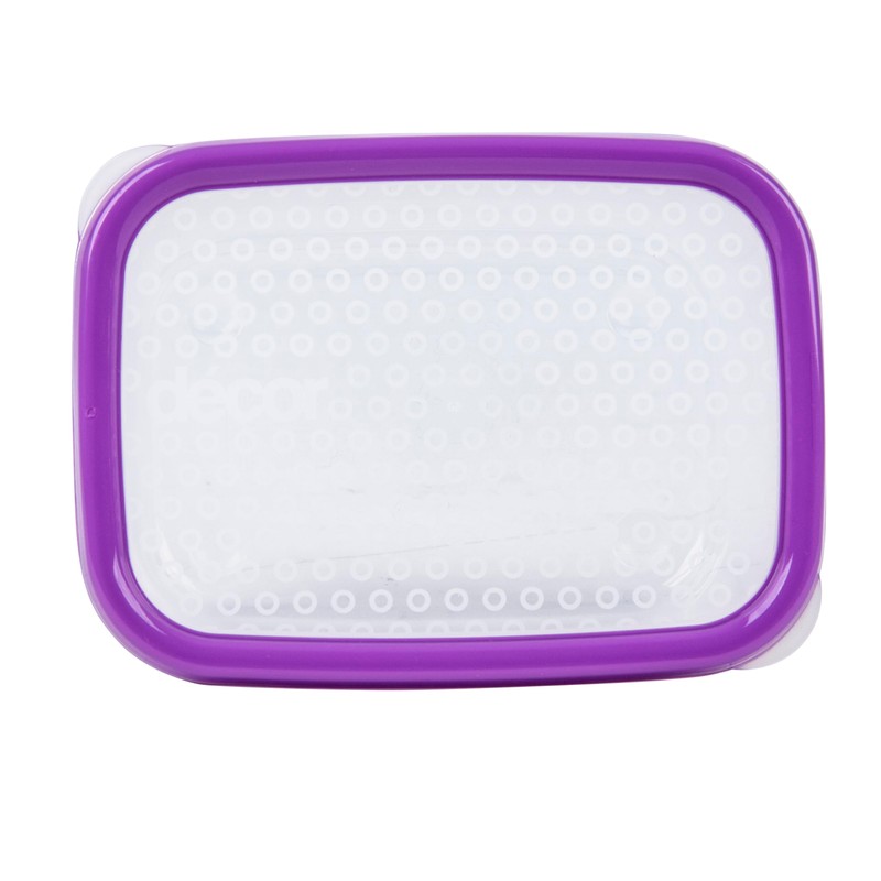 Décor Match-Ups Basics Oblong Storer, Purple, 500 ml Capacity, (Pack