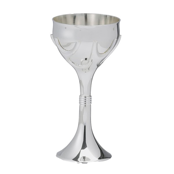 Wine Goblet on Stem Silver Plated with"Tree of Life" Design