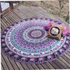 CAXUSD Mandala Round Beach Blanket Microfiber Picnic Blanket Soft Towel