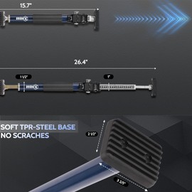 XINQIAO Adjustable Support Pole, Premium Steel Support Rod with 154 LB Capacity, Ideal for Cabinet Installing, 3rd Hand Support System, Cabinet Jacks Cargo Bars Drywalls, 15.7 in to 26.4 in, 2 PCS