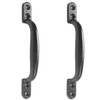 2X Black Cast Iron 6"/150mm Hot Bed Handles Door/Shed/Garden Gate
