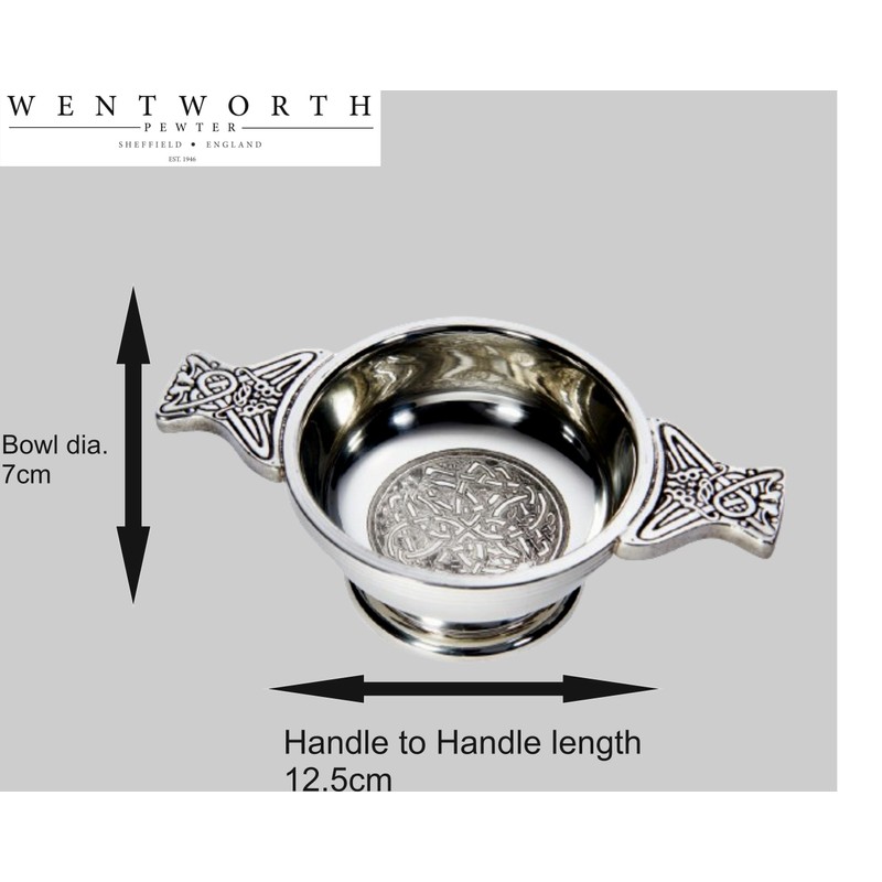 Wentworth Pewter - Celtic Circle Pewter Quaich Whisky Tasting Bowl