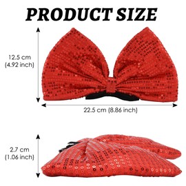 AuMoHall Cute Bowknot Dashboard Decor Funny Bow Car Center Console Screen Ornament Shiny Automotive Interior Decoration Accessories for Women, Red