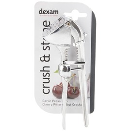 Faringdon 5cm Metal Garlic Press With Cherry Destoner