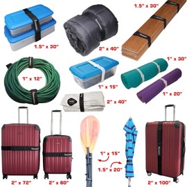 Reusable Cinch Straps 1" x 40" - 6 Pack Multipurpose Quality Hook and Loop Securing Straps (Black)