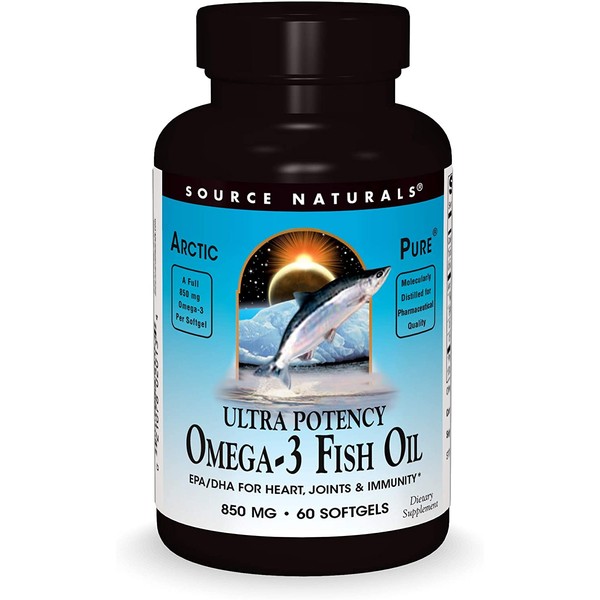 Source Naturals ArcticPure Ultra Potency 850 mg Omega-3 Fish Oil - 60 Softgels