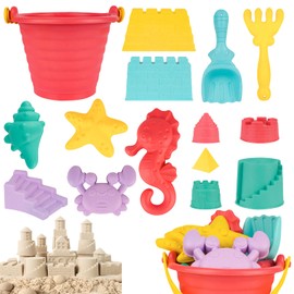 Strandspielzeug für Kinder - Kinder Sandspielzeug umfasst Strand Eimer,Sand Form,Sand Schaufel,Rake,Sand Sieb Schaufeln, Sand Burg Spielzeug für Kinder Jungen Mädchen für Baby ab 2 3 4 5 6 Jahre