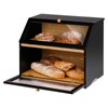 HOMEKOKO Double Layer Large Bread Box for Kitchen Counter, Wooden
