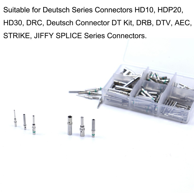 180 Pcs for Deutsch Connector Pins and Sockets Solid Contacts