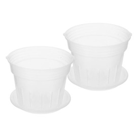 SUPVOX 2 Pack Phalaenopsis Orchid Pots Breathable Plastic Flower Pots for Indoor Planting Specific Design for Healthy Root Growth