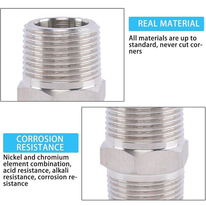 BZKSER Pack of 2 Shower Hose Adaptors Corrugated Pipe Extension