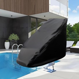 DSWCKNVK Swimming Pool Lift Chair Protective Cover 600D, Pool Lift Chair Cover Waterproof, 20″W x 49″L x 36″H (50 * 26 * 37in,Black)