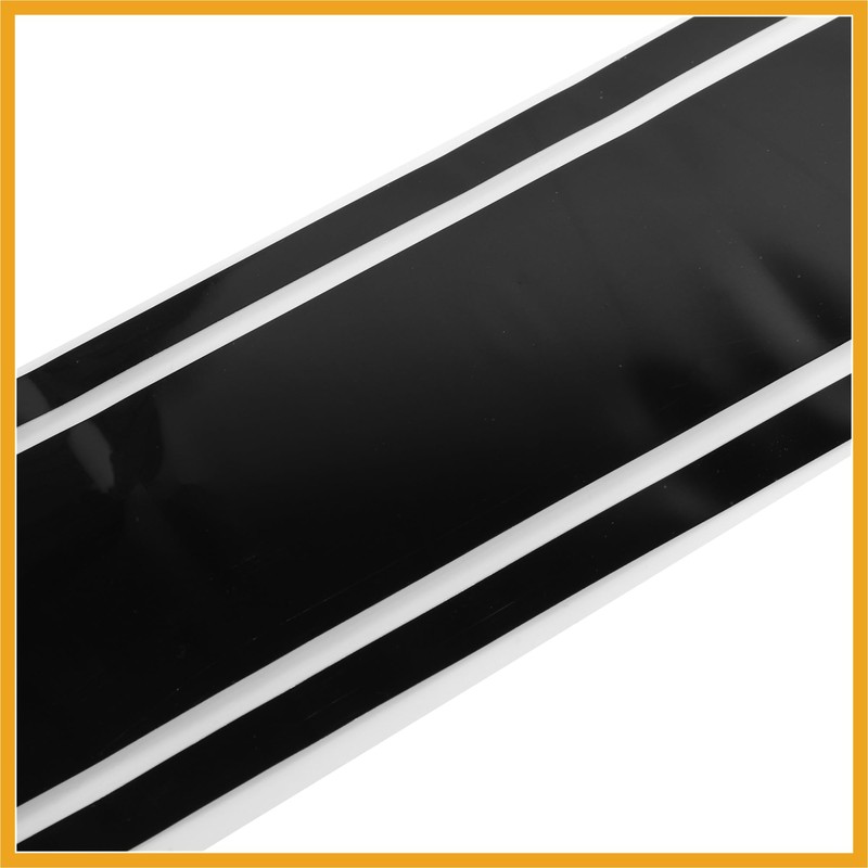 Partuto 3.94"x70.87" Car Hood Stripe Pattern Sticker Exterior Decal Black