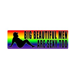 BOLDERGRAPHX 5010 Big Men RNB 2.5"x 8" Decal/Bumper Sticker