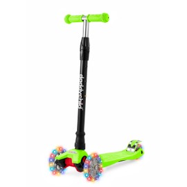 Kick Scooters for Toddlers Girls Boys for 3-8 Year Old, 3 Wheel Adjustable Height Scooter, 3 LED Light Wheels, Rear Brake, Extra-Wide Board, Easy to Assemble for Children Gift Sport Toys