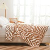 Polyester Microfiber Fluffy Animals Zebra Print Stripes Knitted Throw Blanket