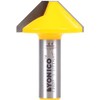 Yonico V Groove Flat Bottom Router Bit 1-1/2-Inch Diameter 45