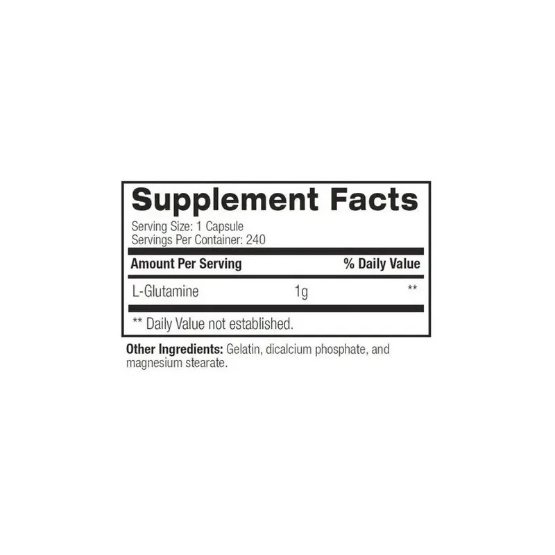 Bpi Sports 100 Glutamina 1 Gr 240 Caps Recuperación Músculo
