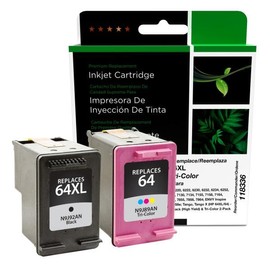 Clover Imaging Remanufactured Inkjet Cartridges Replacement for HP 64XL/64 (3YP23AN) | Black XL & Tri-Color 2-Pack
