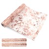 3 Pieces Rose Gold Table Runner,11"x108" Sequin Glitter Foil Metallic