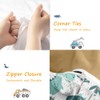 Morbuy Copripiumino per bambini, set da letto singolo blu Dinosaur